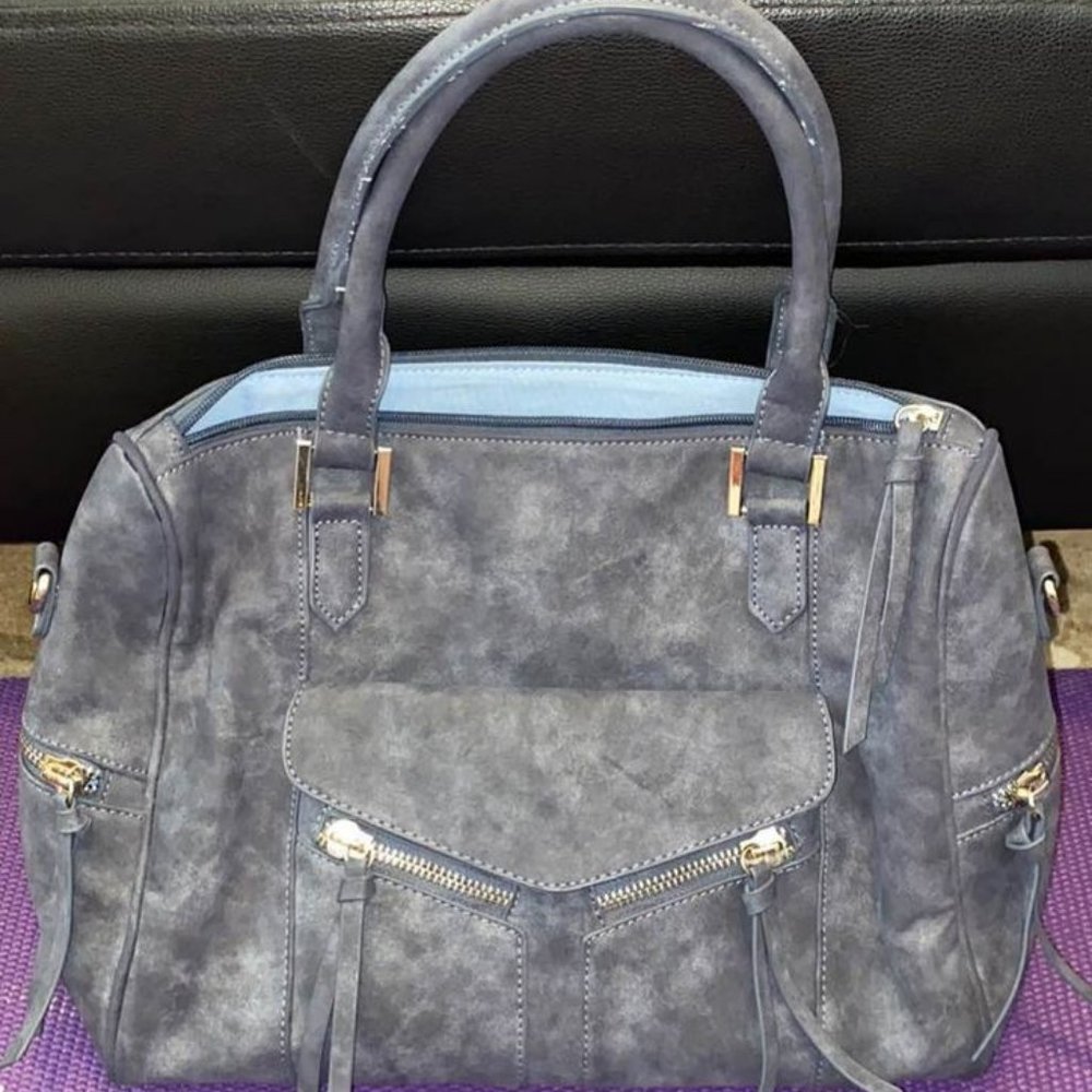 Beautiful Blue Suede Purse